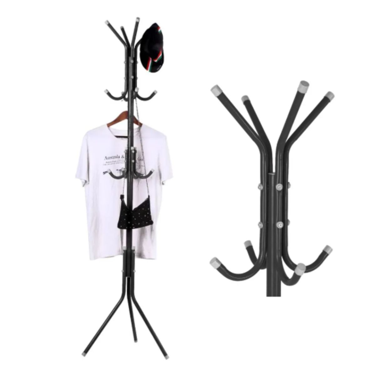 GENERICO - Colgador Perchero Tipo Adorno para Ropa y Sombreros Color NEGRO