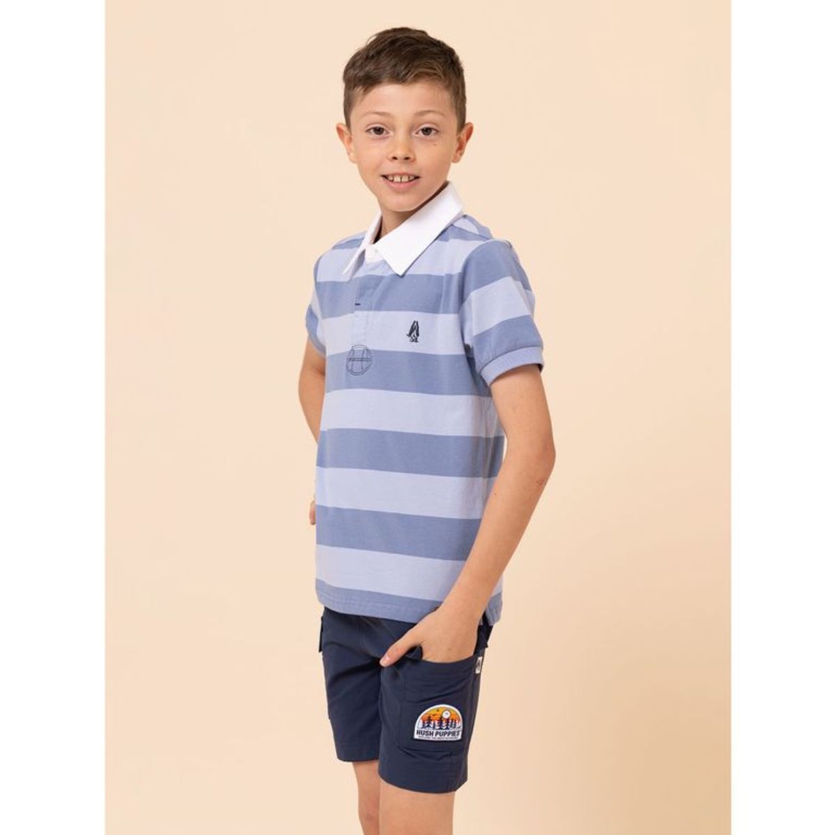 HUSH PUPPIES - Short Niño Cerro Navy HUSH PUPPIES