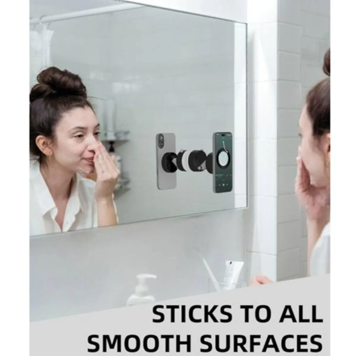 GENERICO - Soporte Celular Magsafe Ventosa Para iPhone Android Anillo