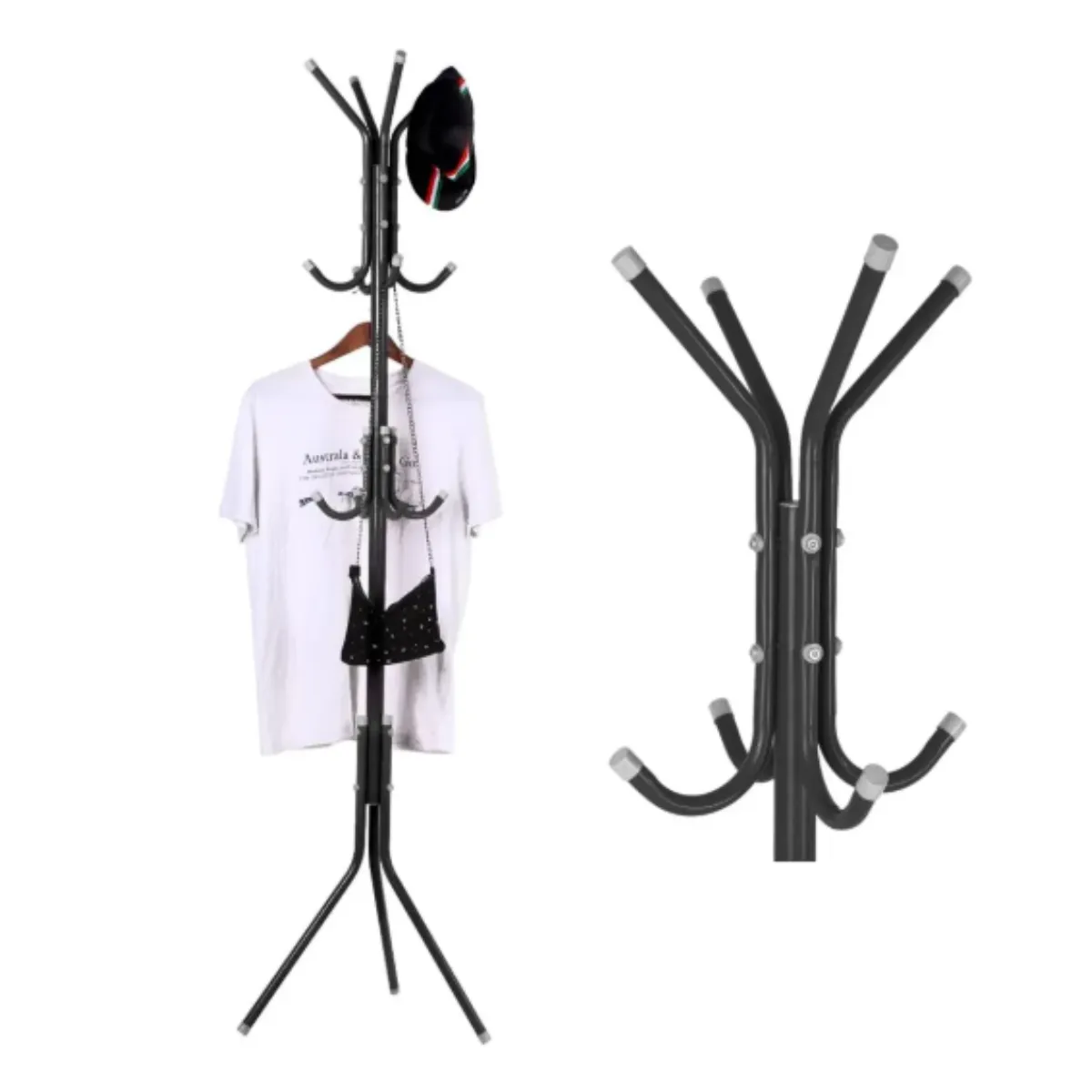 GENERICO - Colgador Perchero Tipo Adorno para Ropa y Sombreros Color NEGRO