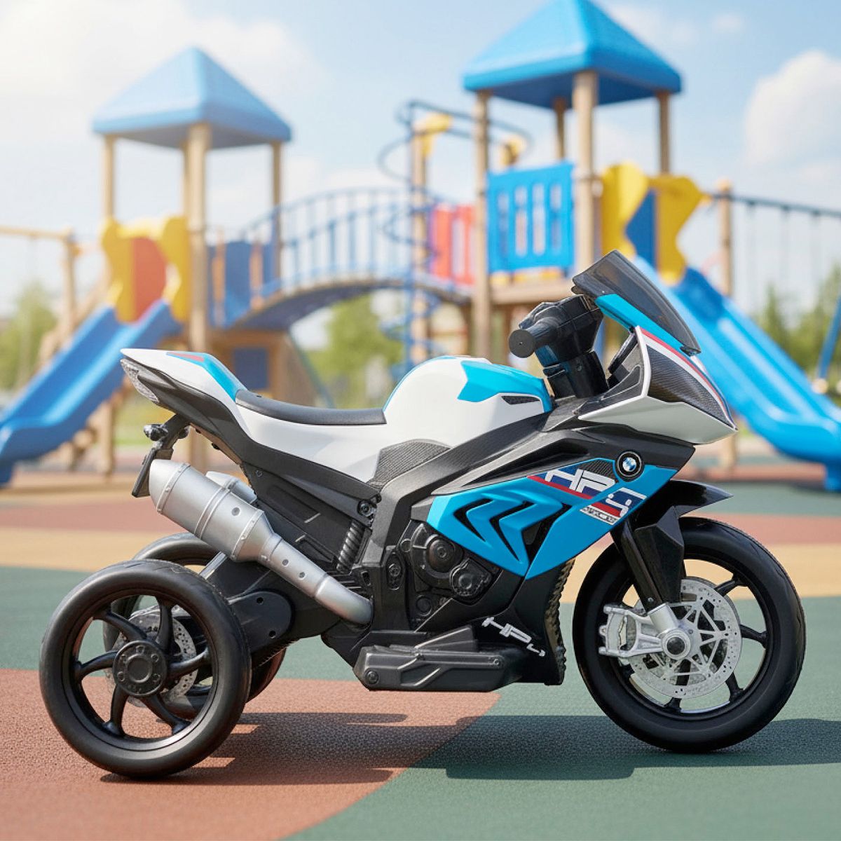 MUNDO ONLINE - Moto a Batería 3 Ruedas HP4 Luces y Sonido