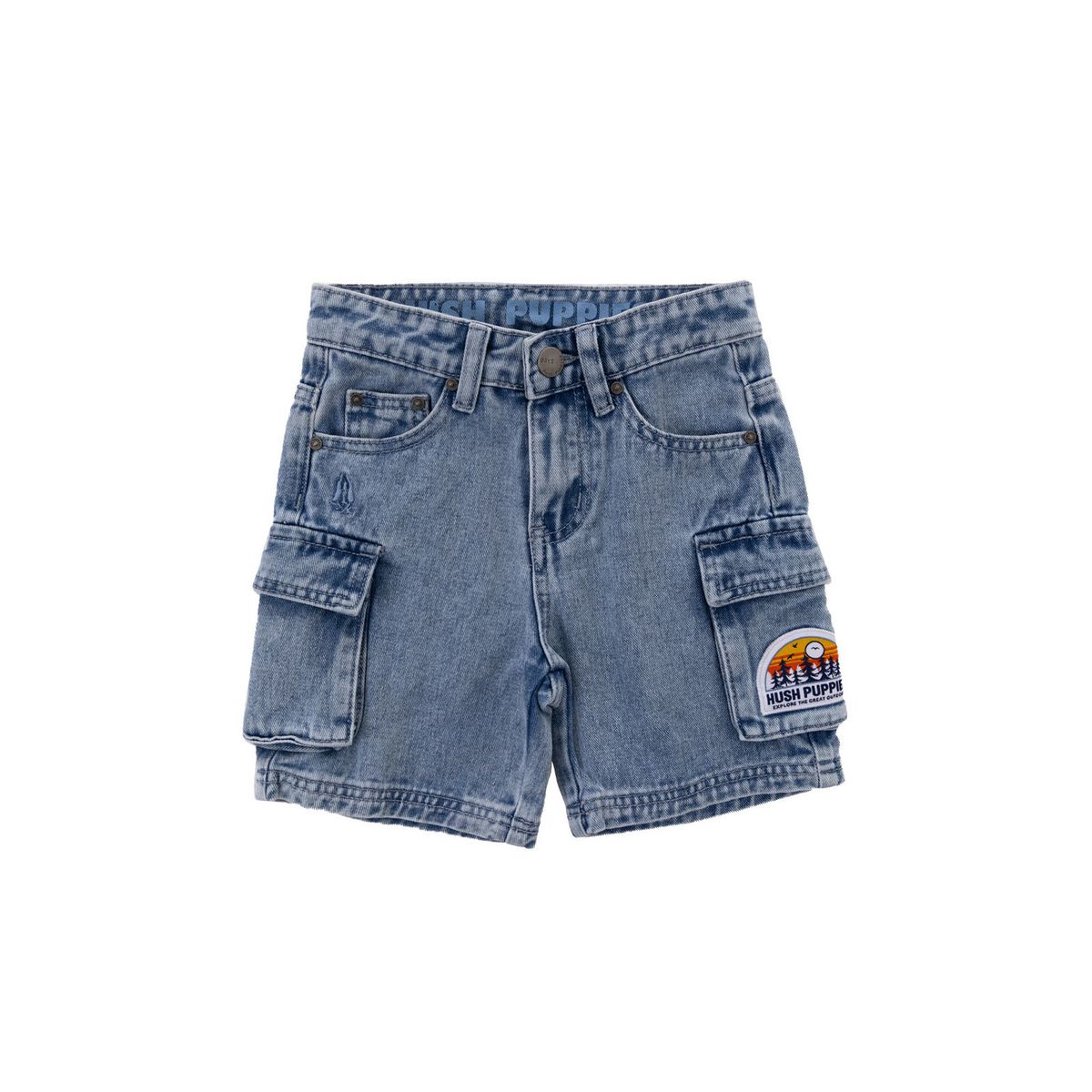HUSH PUPPIES - Short Niño Hemer Denim Claro HUSH PUPPIES