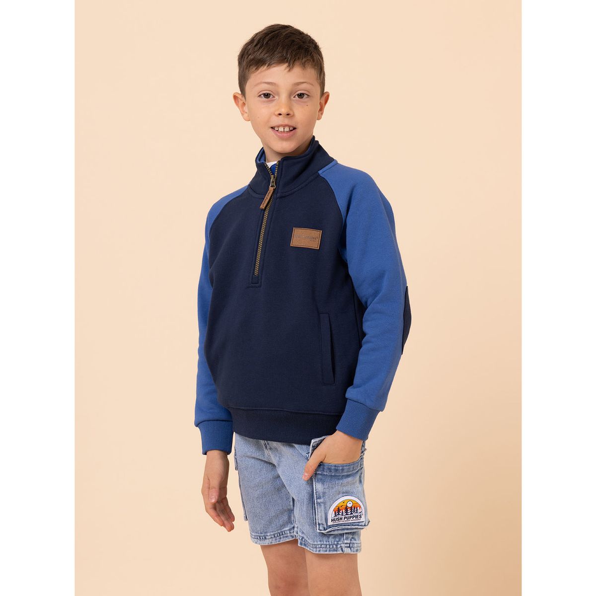 HUSH PUPPIES - Short Niño Hemer Denim Claro HUSH PUPPIES