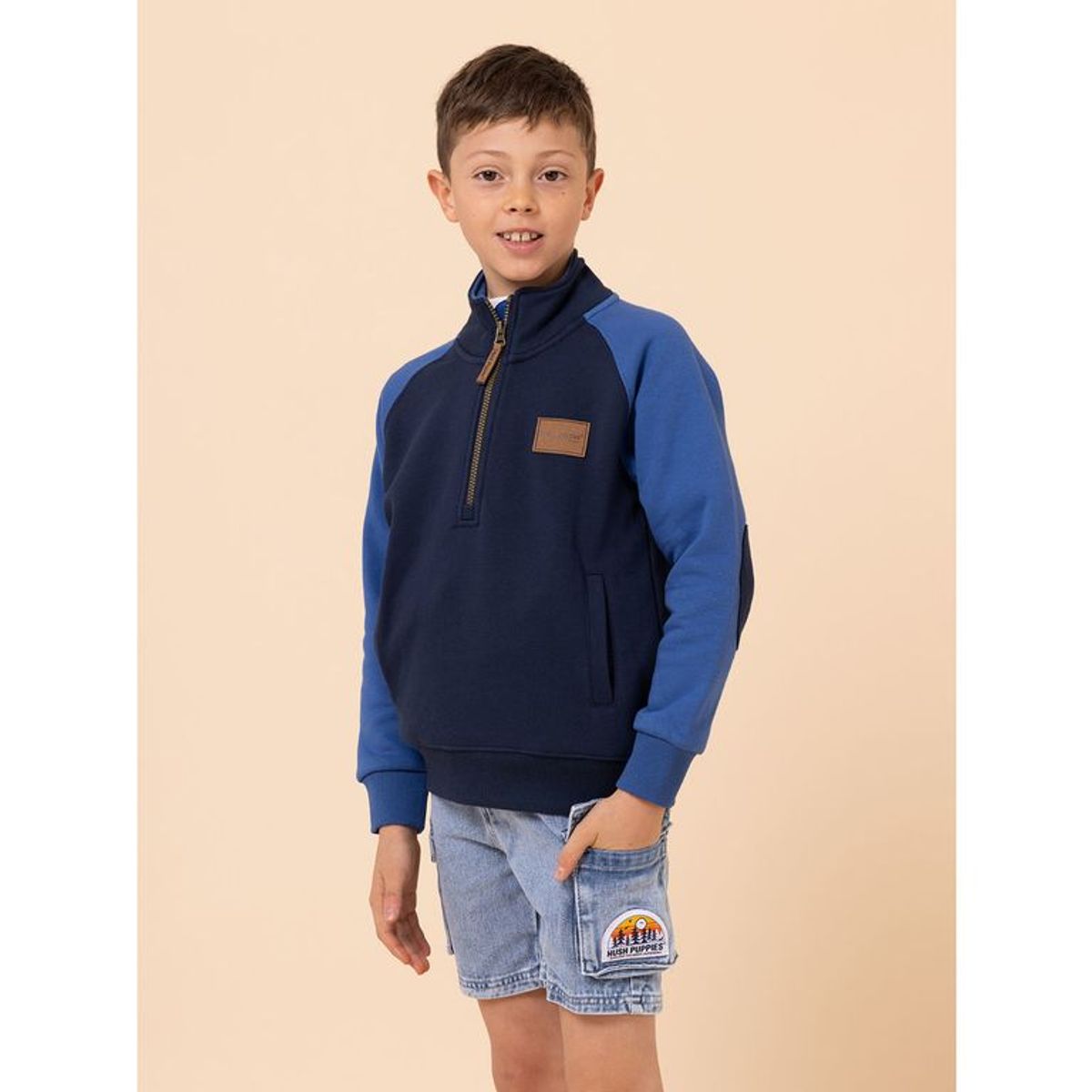 HUSH PUPPIES - Short Niño Hemer Denim Claro HUSH PUPPIES
