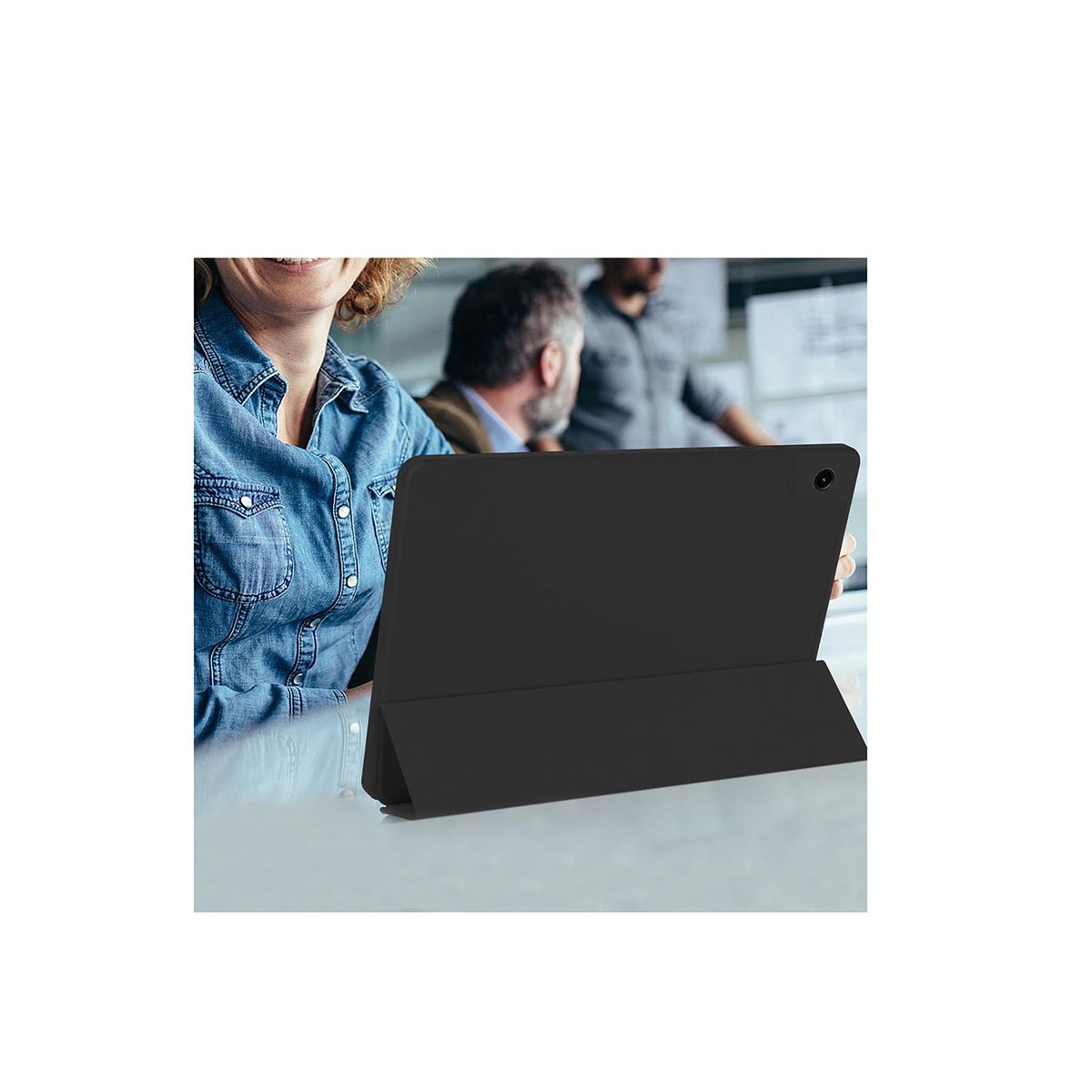 JOIGO - Funda Smart Cover Para Samsung Galaxy A11+ Plus Negro
