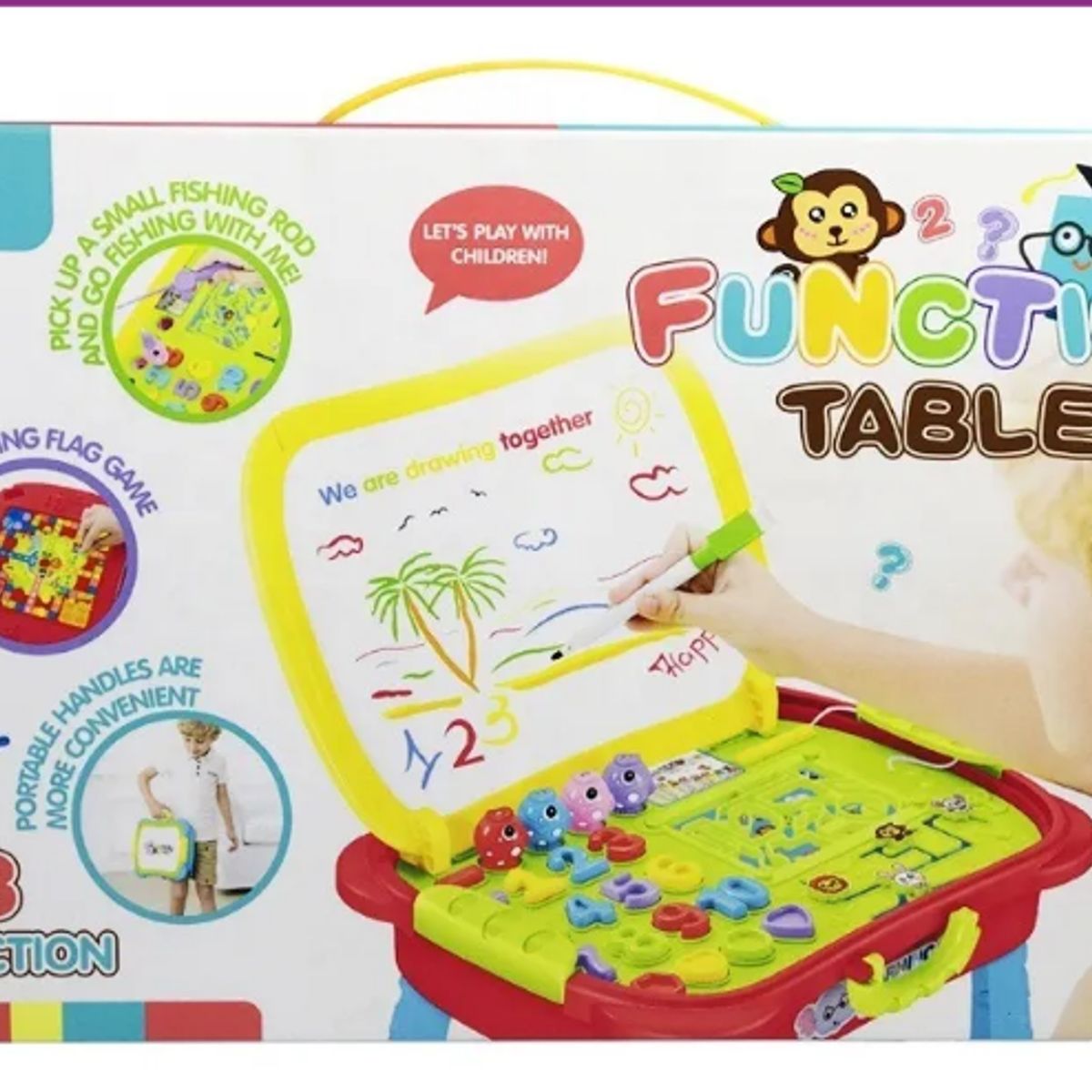 GENERICO - Mesa De Juego Educativa Multifuncional Para Niños 8 En 1
