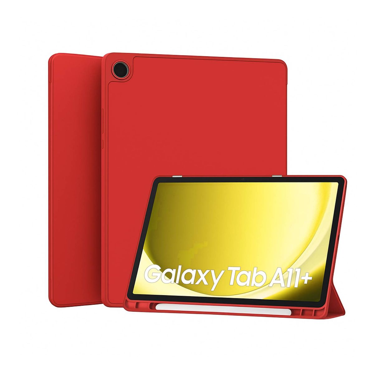 JOIGO - Funda Smart Cover Para Samsung Galaxy A11+ Plus Rojo