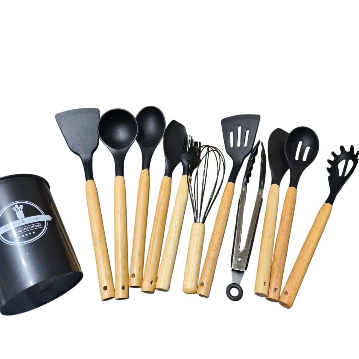 GENERICO - Set de Utensilios 12 Piezas - Negro