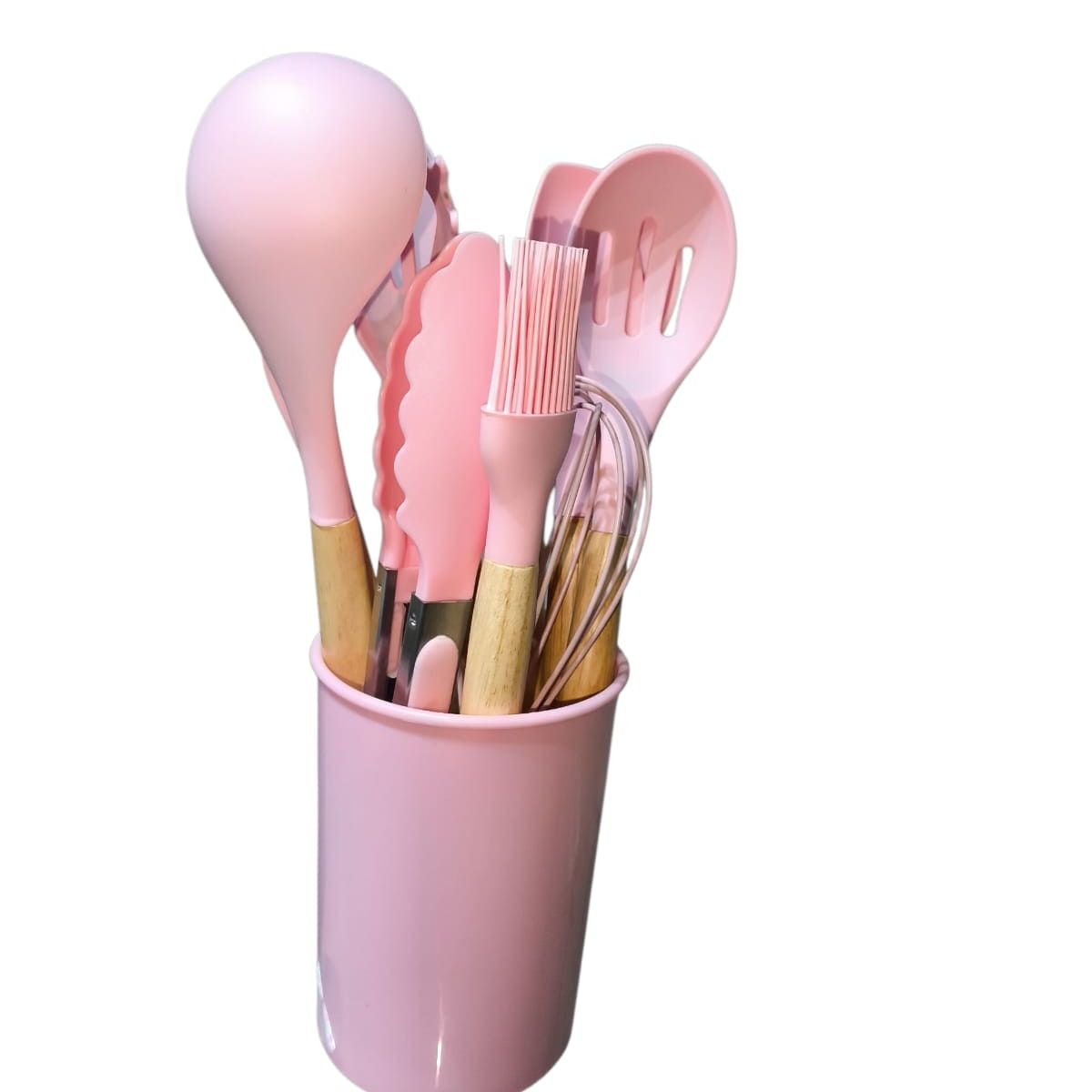GENERICO - Set de Utensilios 12 Piezas - Rosado