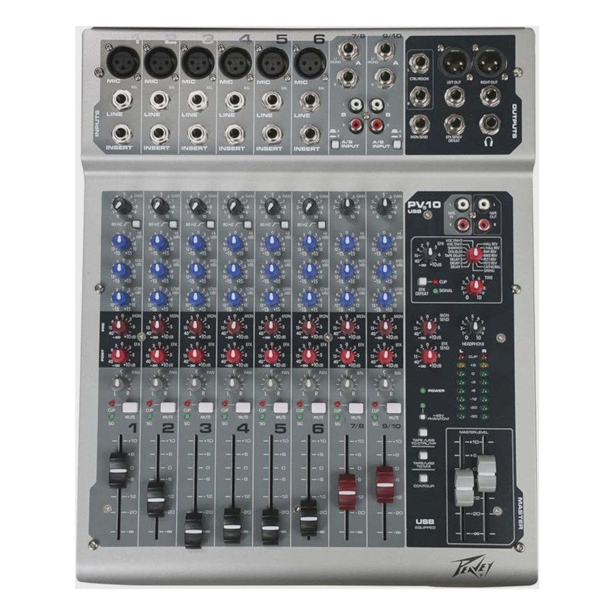 PEAVEY - Mixer Analogo 10 canales Peavey PV10 USB