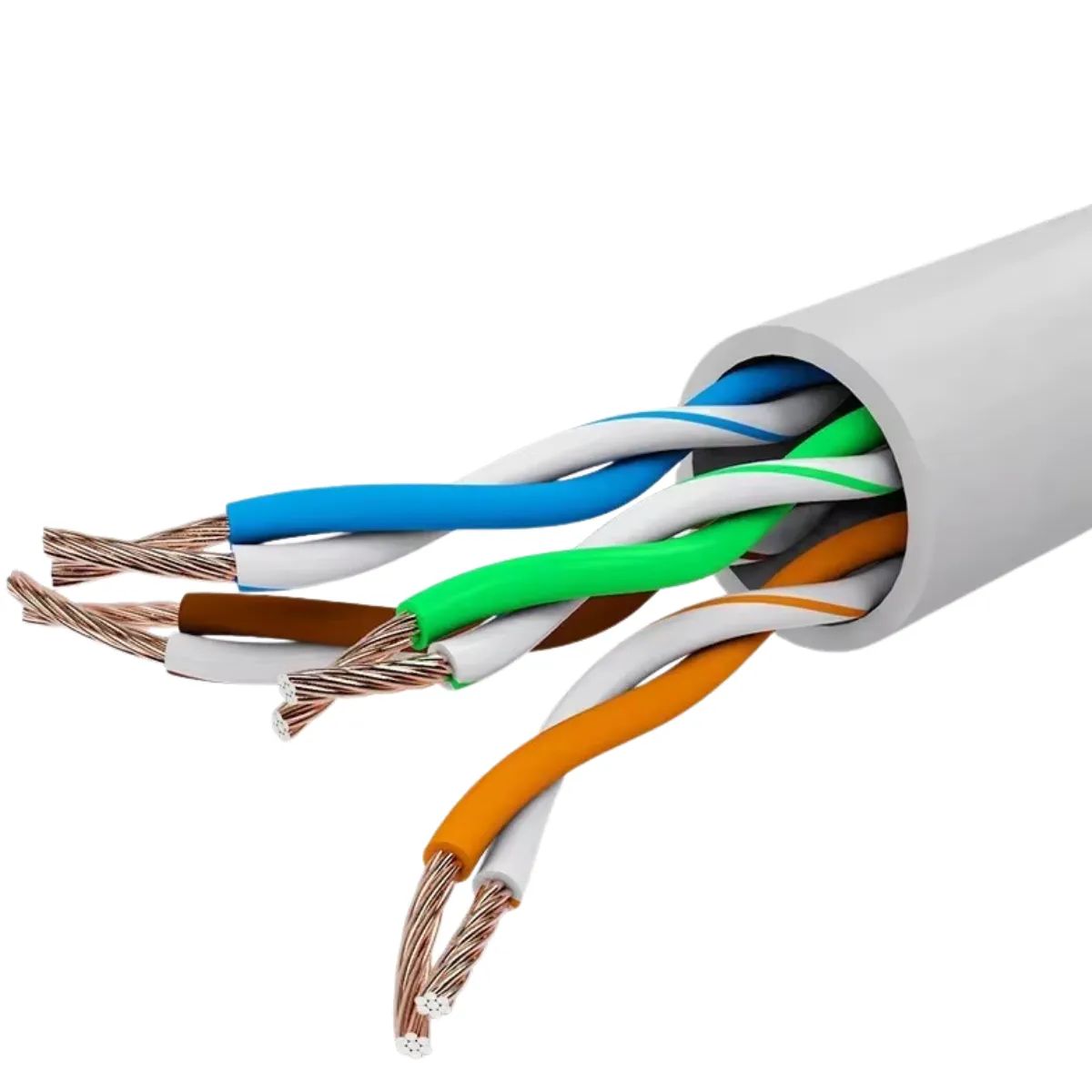 OEM - Cable de Red Patch Cord Cat6 40Mts CCA RJ-45 100Ohm Gris