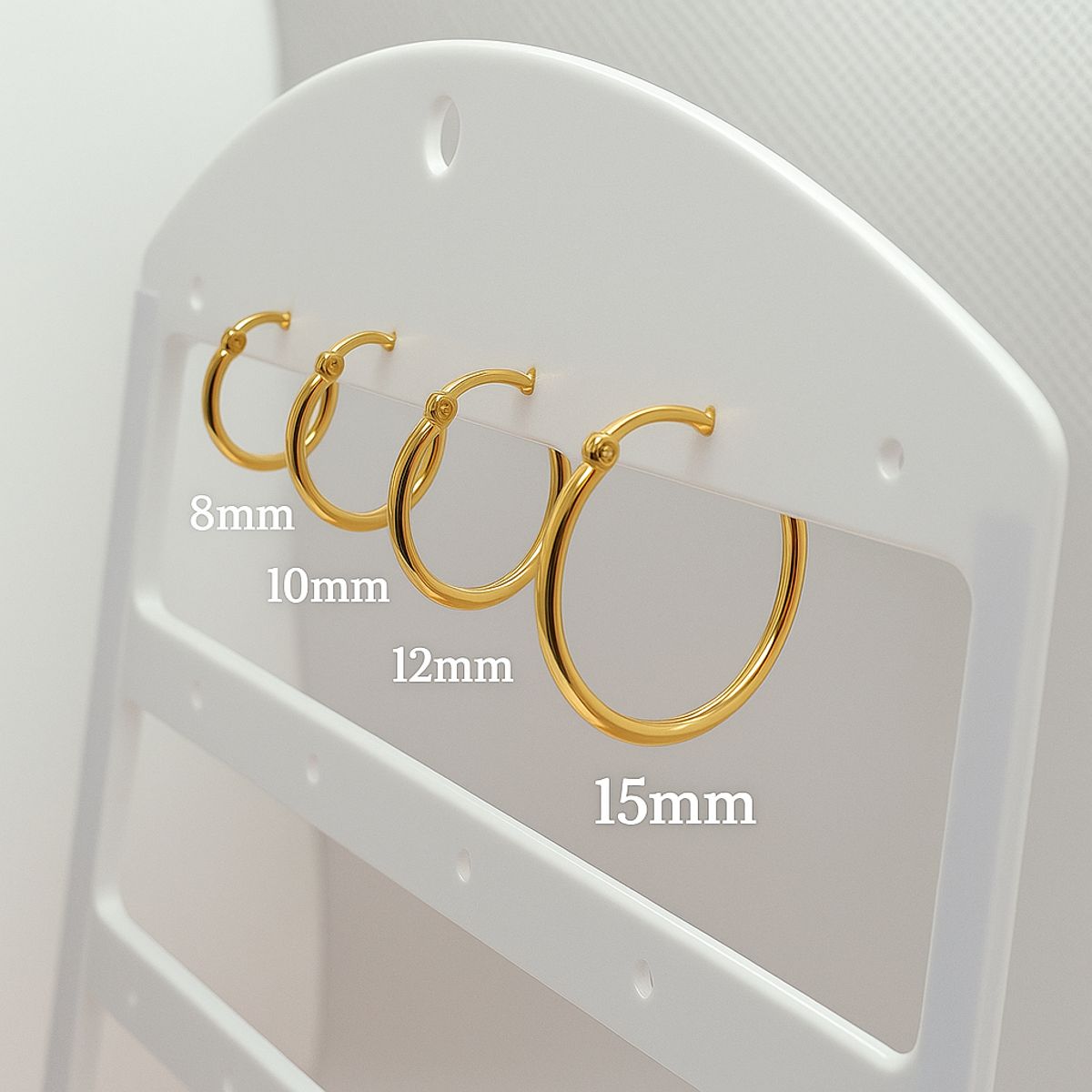 JIREH JOYAS - Aros Argolla Tubo 15mm Oro 18K 2.10gr Mujer Clásicas Elegantes