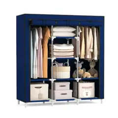 GENERICO - Armario Closet Ropero Armable Grande AZUL