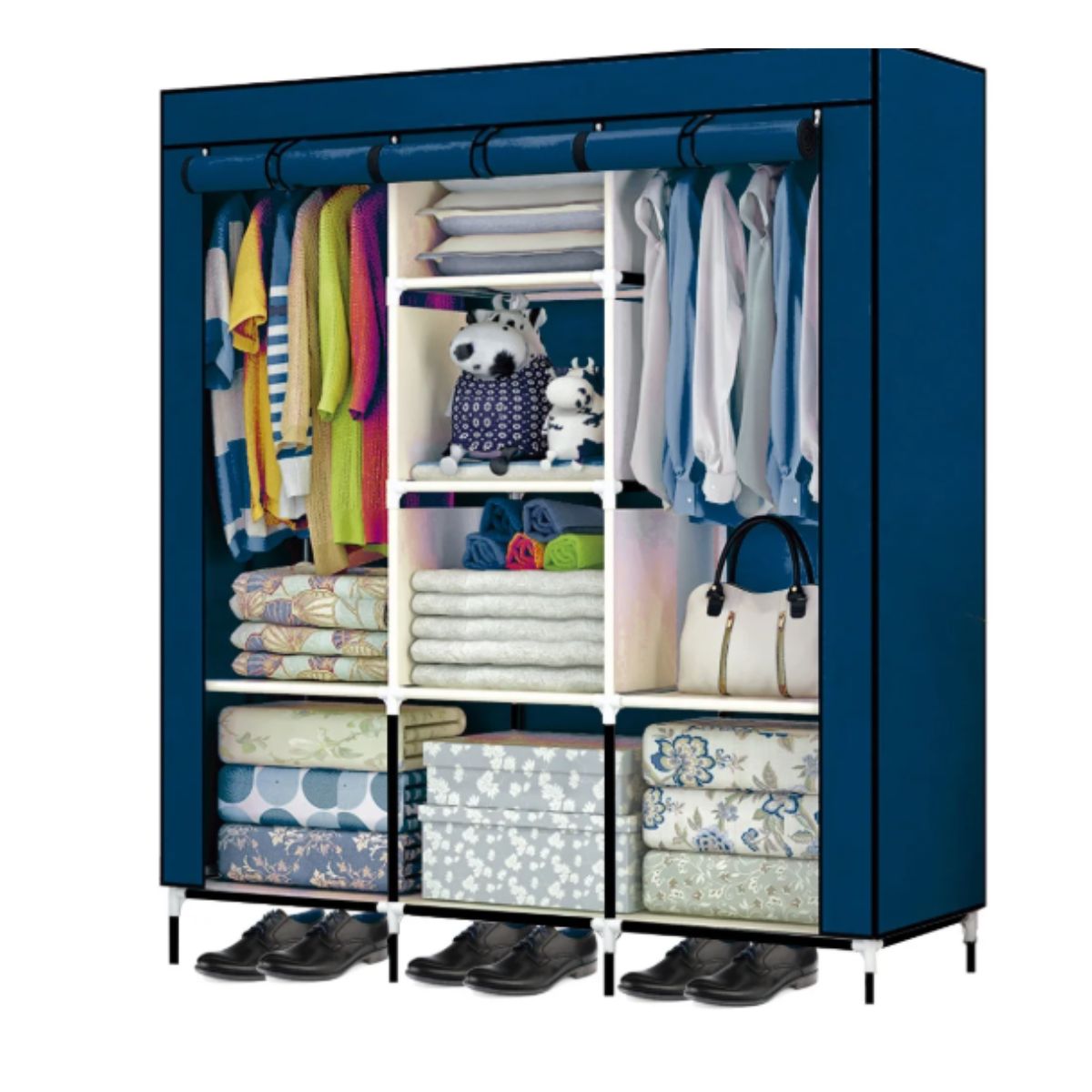 GENERICO - Armario Closet Ropero Armable Grande AZUL