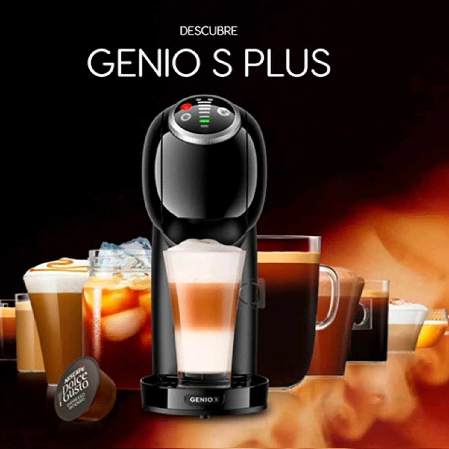 NESCAFE Cafetera Nescafe Dolce Gusto Genio S Plus Negra
