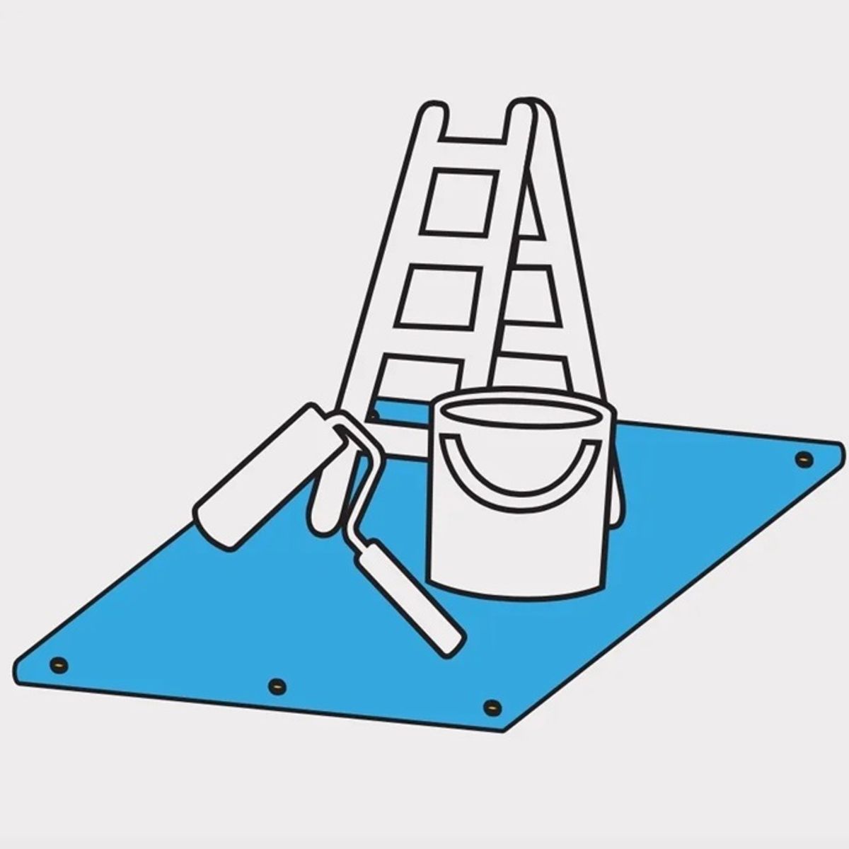 GENERICO - Carpa Lona Multiusos Impermeable Azul 2x5 Metros