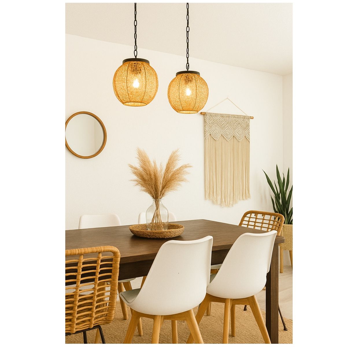 CAROLD STEVENS - Lámpara Colgante Orquídea Café