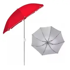 GENERICO - Quitasol Reclinable Uv Paraguas Rojo 180cm