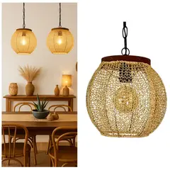 CAROLD STEVENS - Lámpara Colgante Orquídea Miel