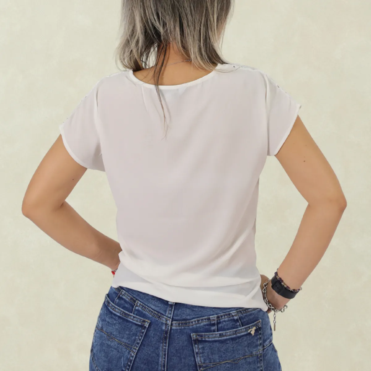 TENTATION - Bluson Broderie Blanco Tentation