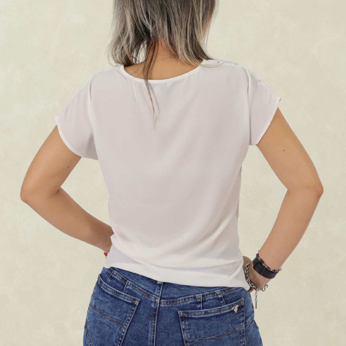 TENTATION - Bluson Broderie Blanco Tentation