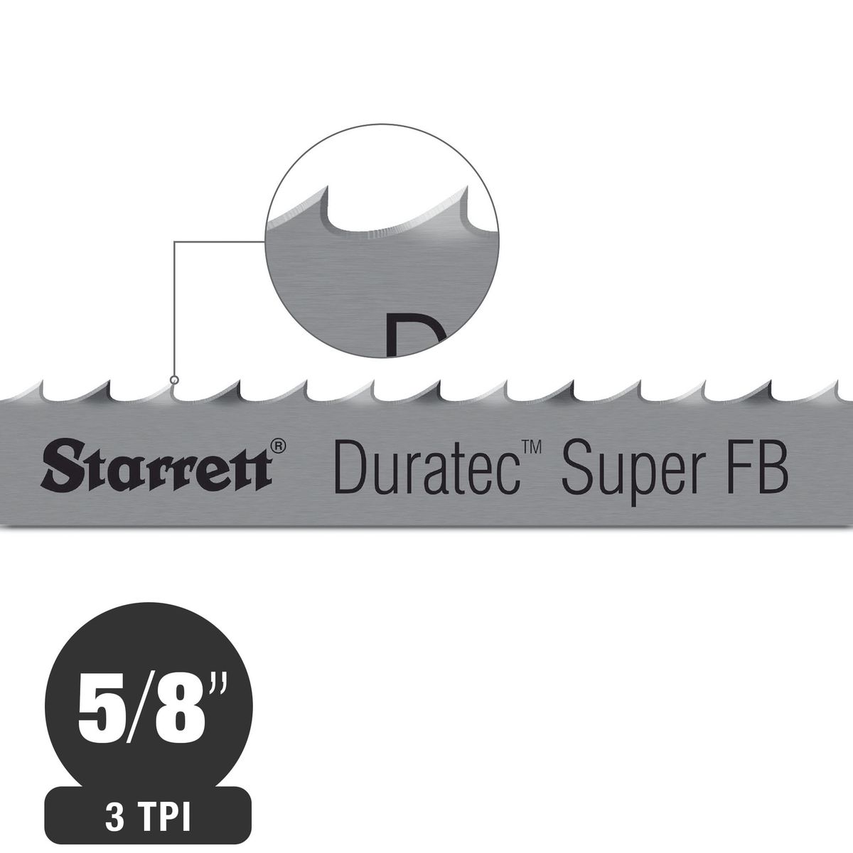 Sierra Huincha para Metal 16x080 mm 3 TPI 30 m Skip DuratecSuper FB, marca STARRET - Foto Principal