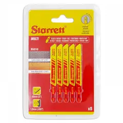 STARRET - Set 5 Sierras Caladoras Bimetal Multiuso 50x7.5 mm