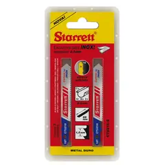 STARRET - Set 2 Sierras Caladoras Bimetal 55x9.5 mm Metal e Inox Carburo Tungsteno