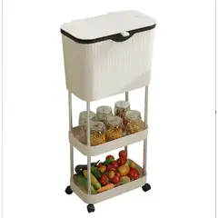 GENERICO - Contenedor Organizador 3 Niveles Con Ruedas
