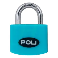 METALFER - Candado Poli Pop 32 Mm Colores Azul Celeste