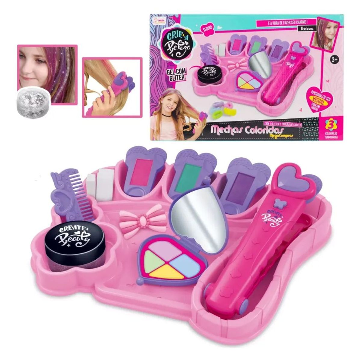 GENERICO - Kit De Belleza Infantil De Plancha Y Pinta Cabello