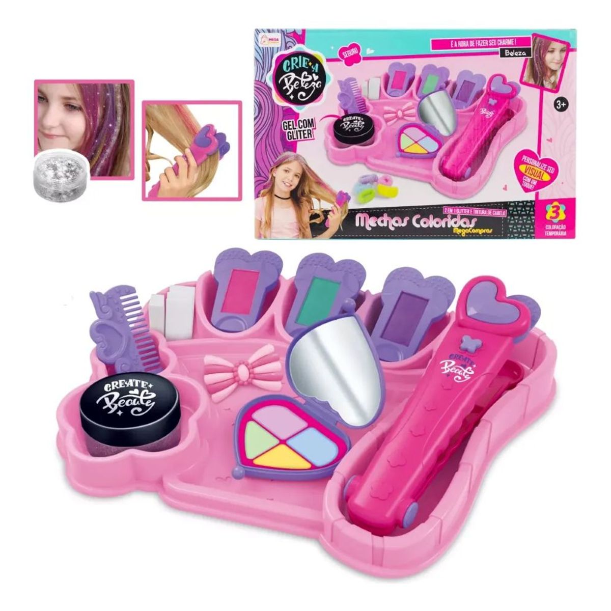 GENERICO - Kit De Belleza Infantil De Plancha Y Pinta Cabello