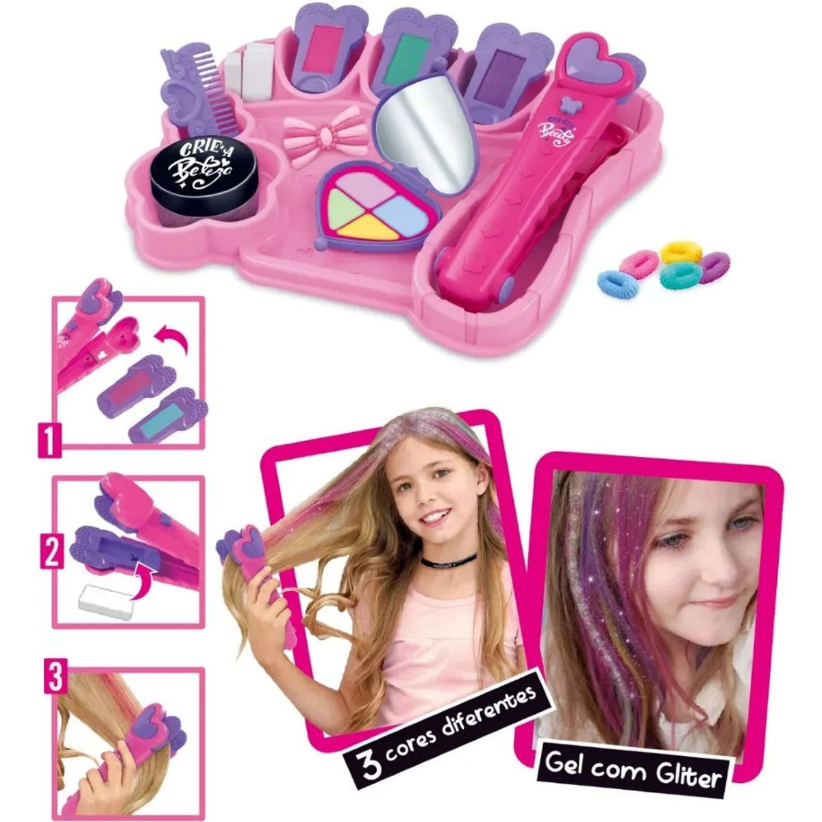 GENERICO - Kit De Belleza Infantil De Plancha Y Pinta Cabello