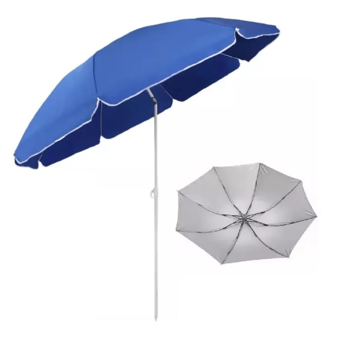 GENERICO - Quitasol Reclinable Uv Paraguas Azul 180cm