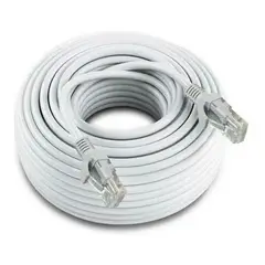 GENERICO - Cable De Red Para Internet 20 Metros Rj45 Blanco