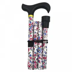 CAP DOR - Bastón Extensible Blanco Flores