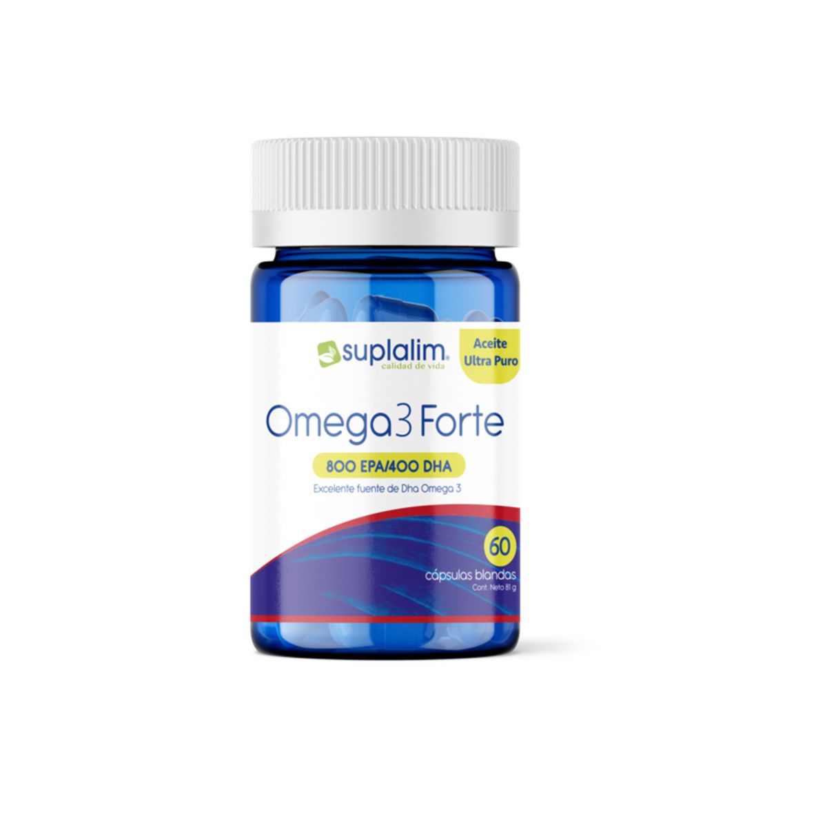 SUPLALIM - Omega 3 Forte 800/400 EPA Y DHA - 60 Cápsulas
