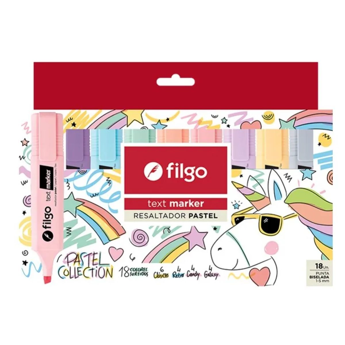 FILGO - Resaltador Pastel Filgo Text Marker x18
