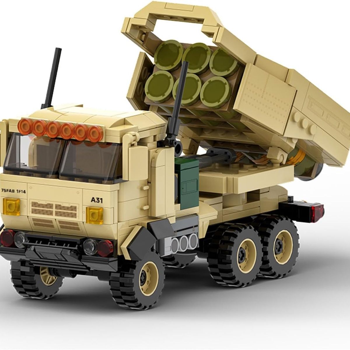 AZULAMAR - Juguete Bloques De Militar Vehículo Todoterreno Regalo