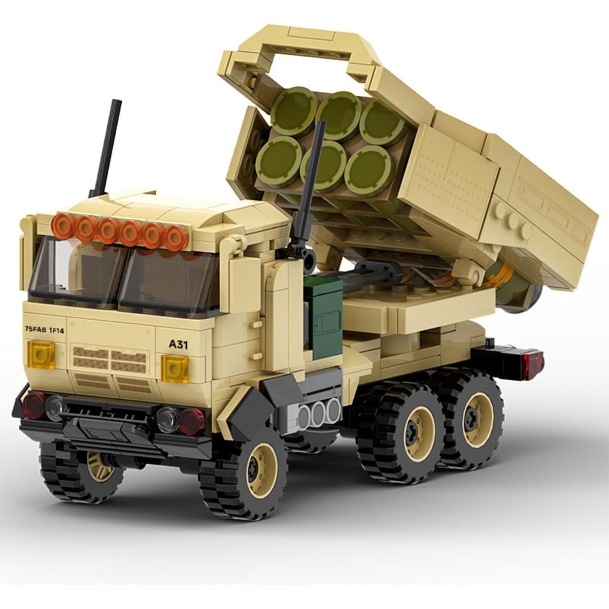 AZULAMAR - Juguete Bloques De Militar Vehículo Todoterreno Regalo