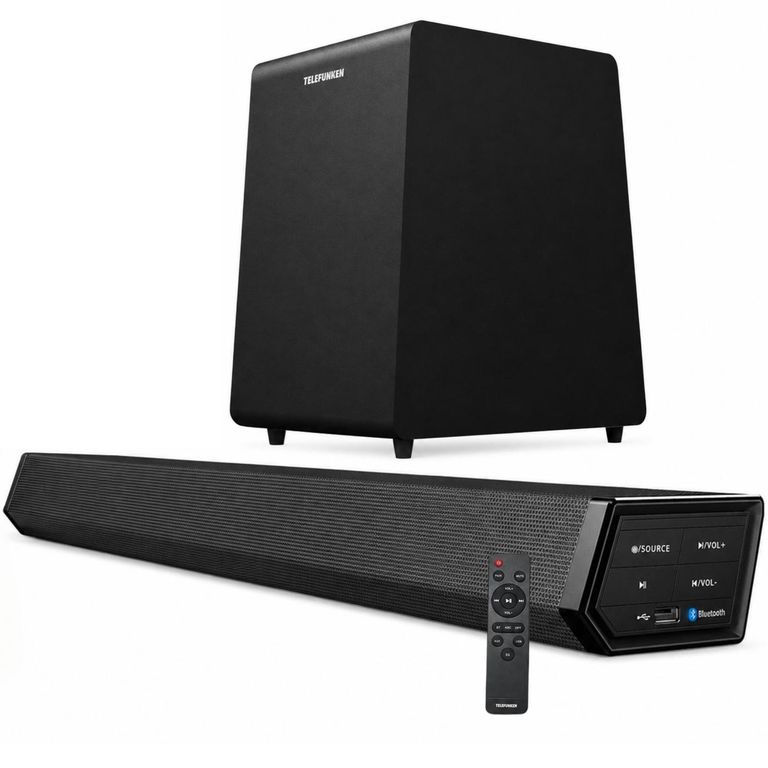Soundbar + Subwoofer 8" Wireless Sound System Bluetooth 350W RMS
