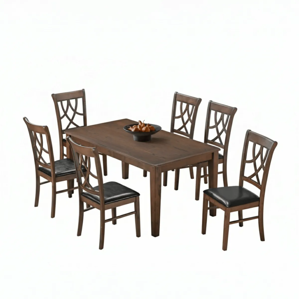 HOME MOBILI - Juego de Comedor 6 Sillas Novara Nogal