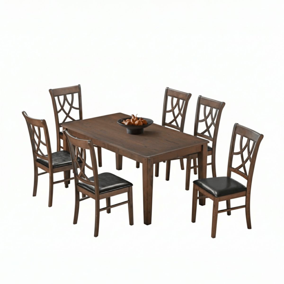 HOME MOBILI - Juego de Comedor 6 Sillas Novara Nogal