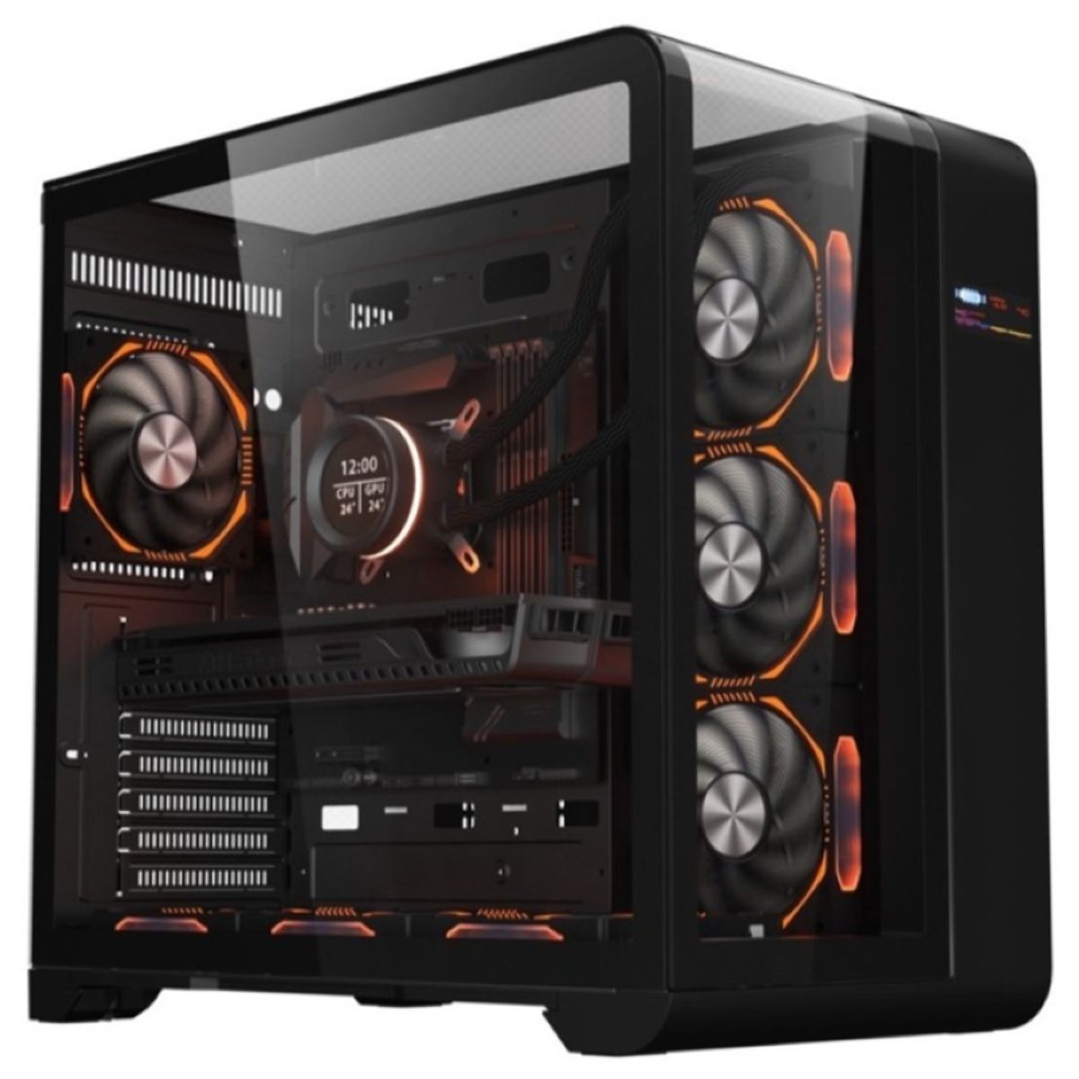 GENERICO - Gabinete - Casecom Adventurer - C412-3B  - S/Fuente - ATX - Negro