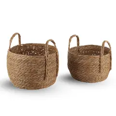 INSPIRACCI - Set Dos Canastos Organizadores con Asas Natural