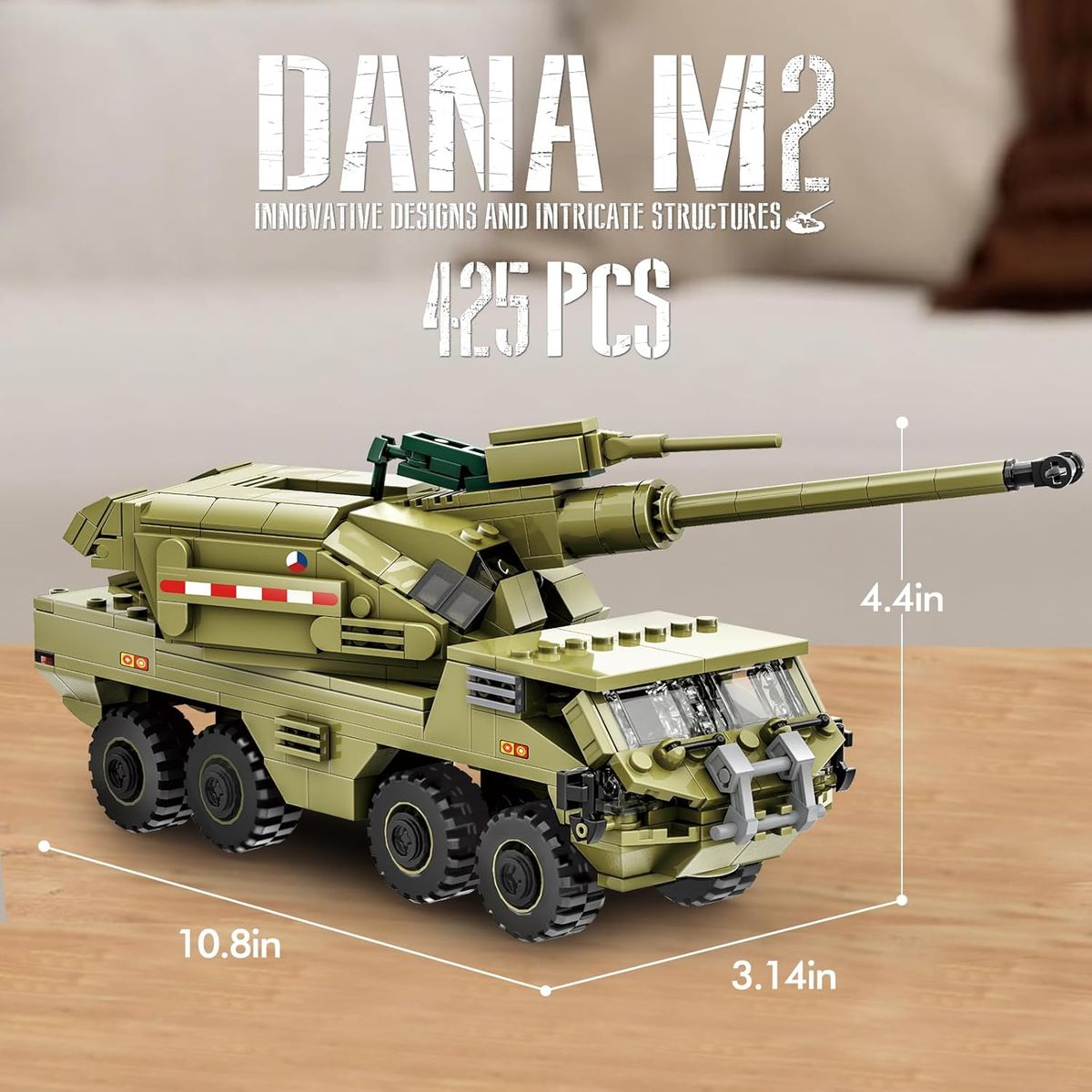 AZULAMAR - Juguete Bloques De Militar Vehículo Todoterreno Regalos