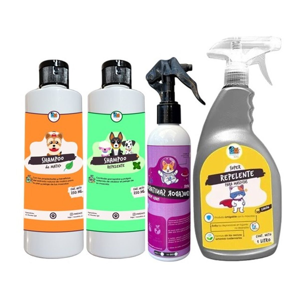MASCOKITS - Kit Para Perro Repelente  Educador Sanitario  Shampoo