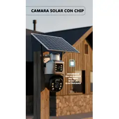 GENERICO - Cámara Solar Doble Lente Con Chip Compatible Con Redes Móviles De Chile