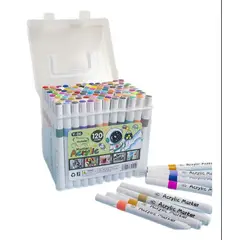 GENERICO - Marcadores De Pintura Acrílica Con Caja De 120 Piezas