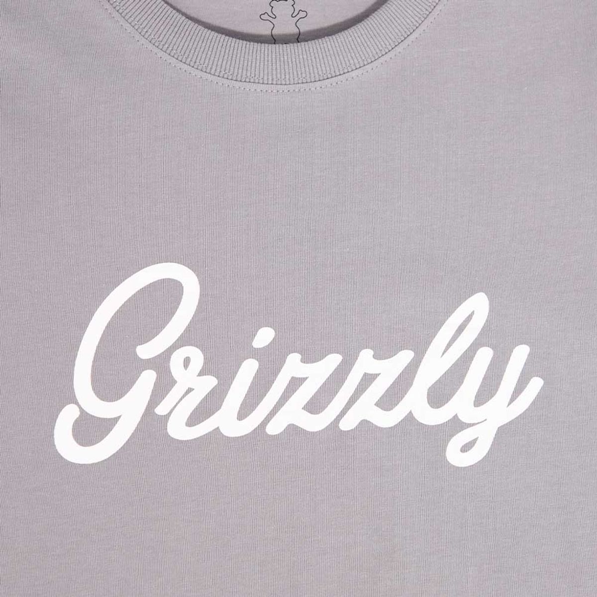 GRIZZLY - Polera Hombre Grizzly Griptape Print Script Gris
